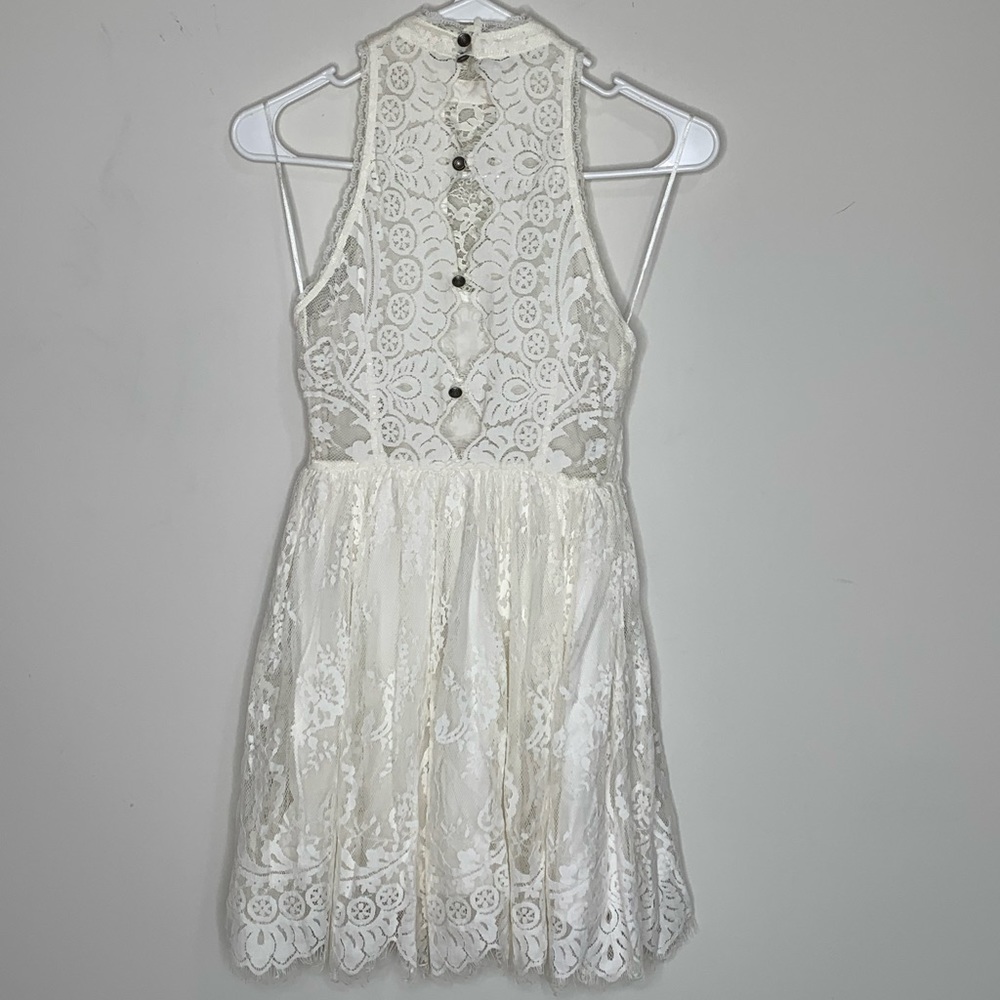 M2 Free‎ People Coquette Cottagecore Lace White Cotton Ethereal Wedding XS - Picture 5 of 7